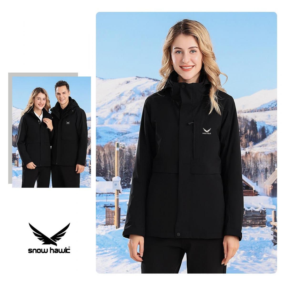 کاپشن دوپوش پلار 68995‏ ‏مشکی - unisex polar fleece jacket code 68995